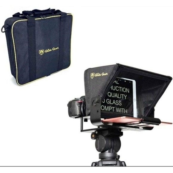 Glide Gear‎ Teleprompter for Camera Video DSLR Tablet Smartphone w/Bag - Picture 1 of 3